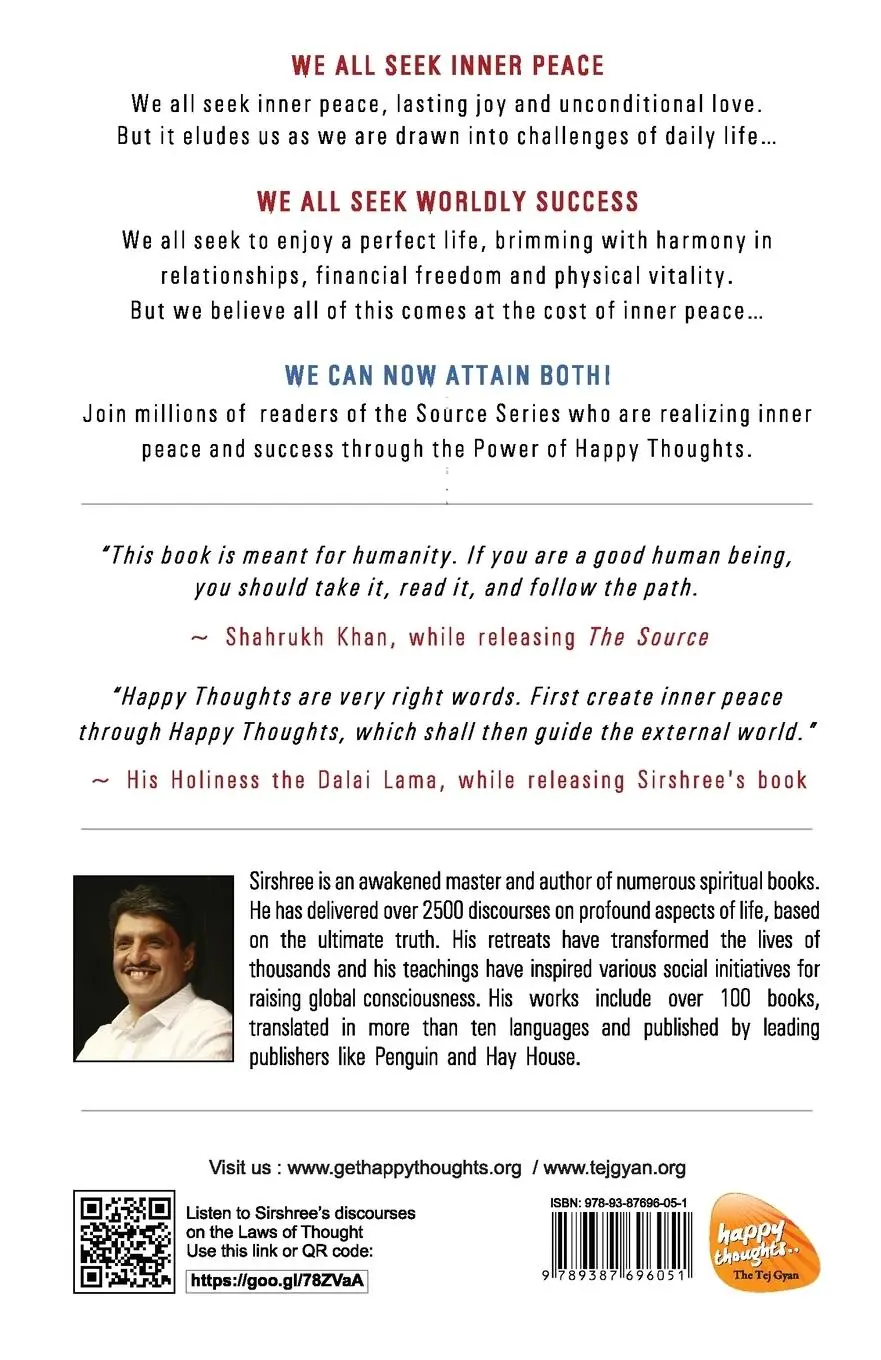 Rückseite: 9789387696051 | The Source - Power Of Happy Thoughts (Latest Edition) | Sirshree