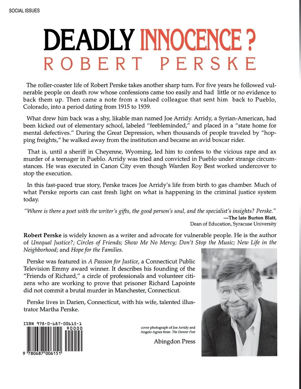 Rückseite: 9780687006151 | Deadly Innocence? | Robert Perske | Taschenbuch | Englisch | 2011