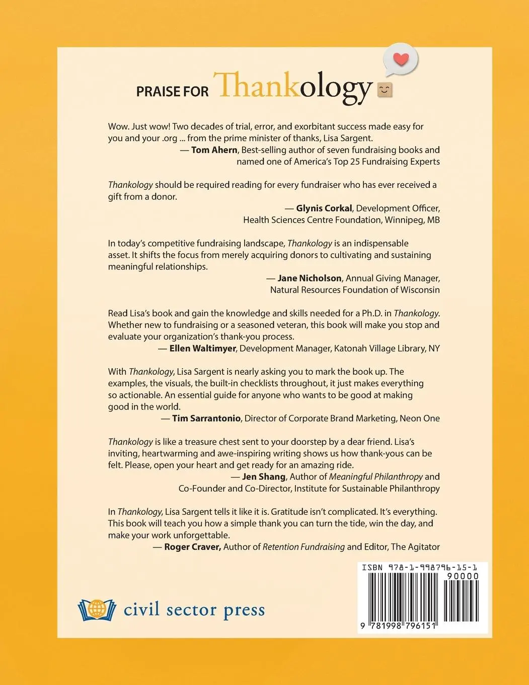 Rückseite: 9781998796151 | Thankology | Lisa Sargent | Taschenbuch | Englisch | 2025