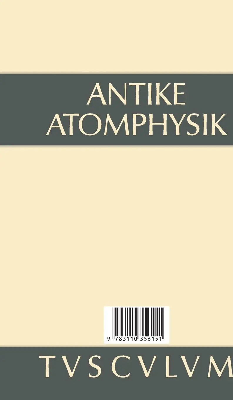 Rückseite: 9783110356151 | Antike Atomphysik | Alfred Stückelberger | Buch | 336 S. | Deutsch