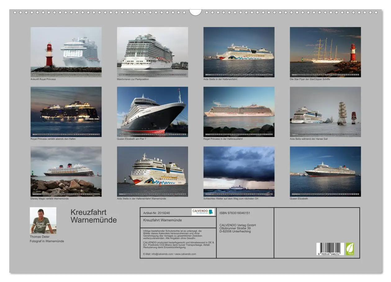 Bild: 9783516046151 | Kreuzfahrt Warnemünde (Wandkalender 2026 DIN A2 quer), CALVENDO...
