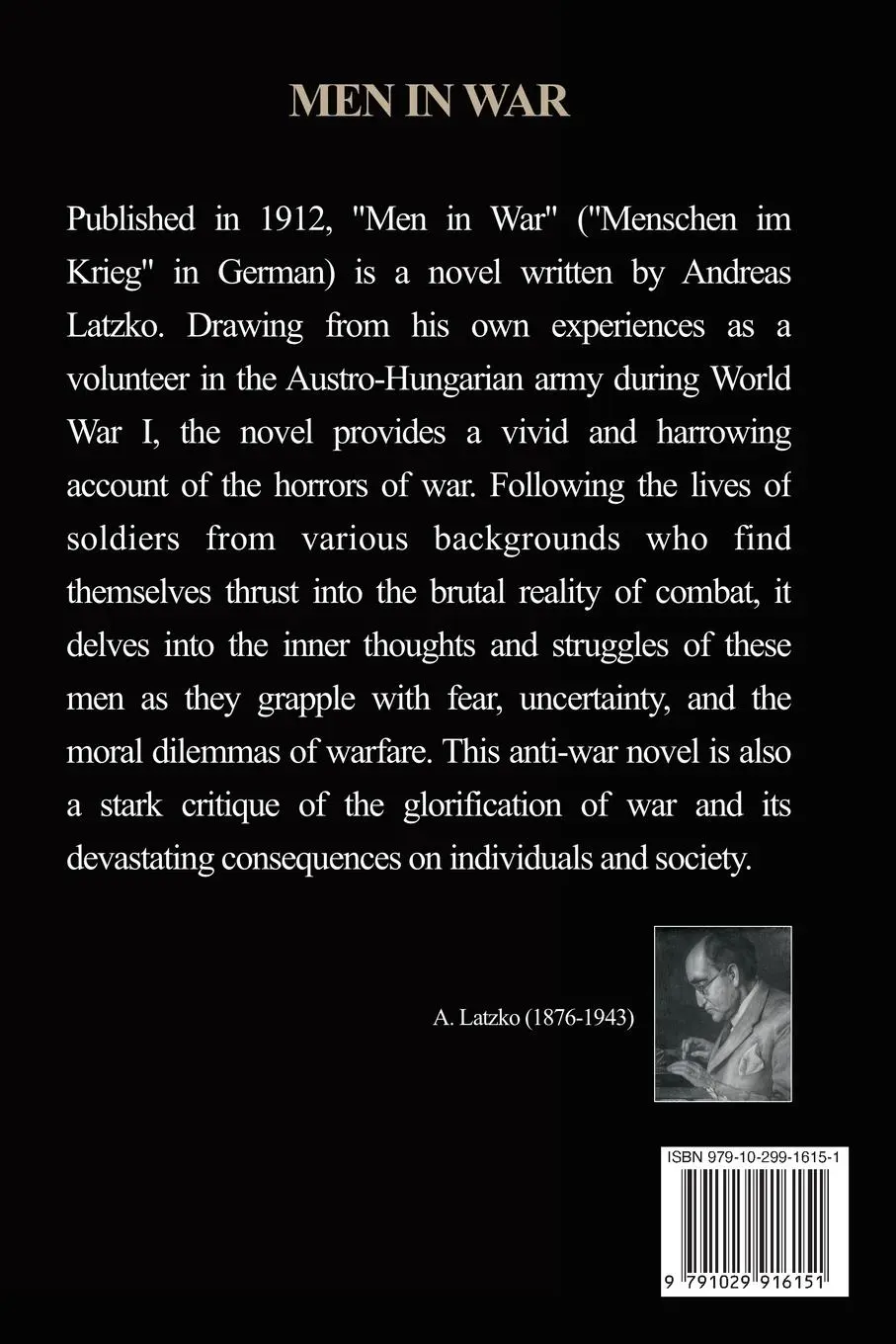 Rückseite: 9791029916151 | Men in War | Easy to Read Layout | Andreas Latzko | Taschenbuch | 2024