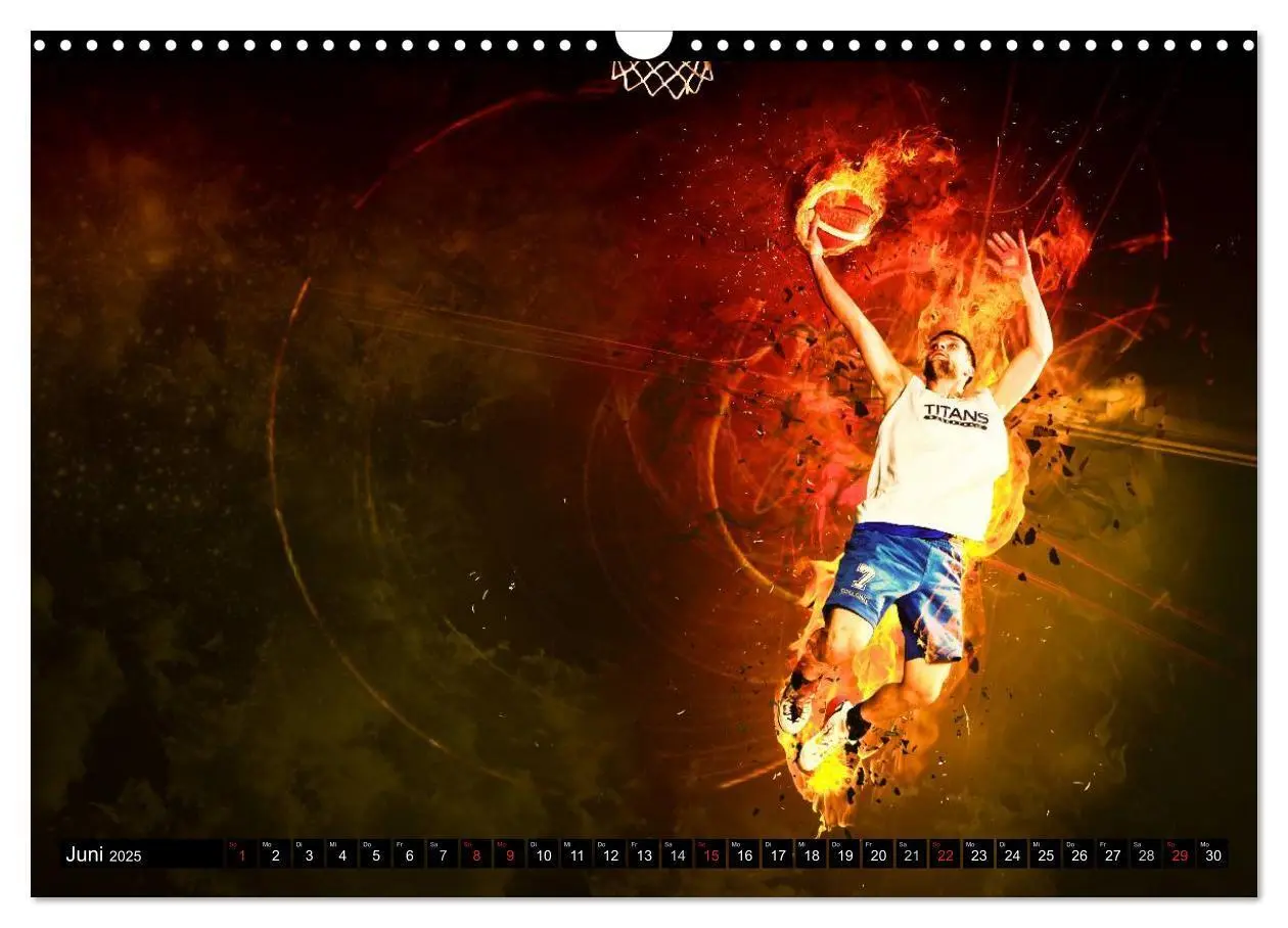 Bild: 9783435616251 | Basketball Fantasiewelten (Wandkalender 2025 DIN A3 quer), CALVENDO...