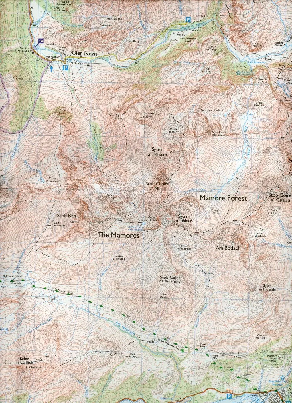 Bild: 9780319246351 | Ben Nevis and Fort William, the Mamores and the Grey Corries,...