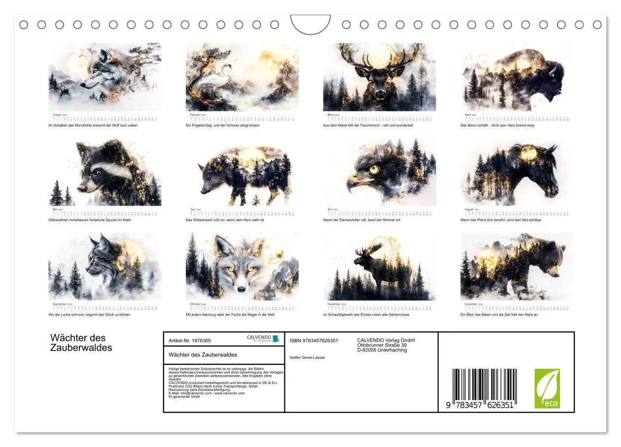 Bild: 9783457626351 | Wächter des Zauberwaldes (Wandkalender 2026 DIN A4 quer), CALVENDO...