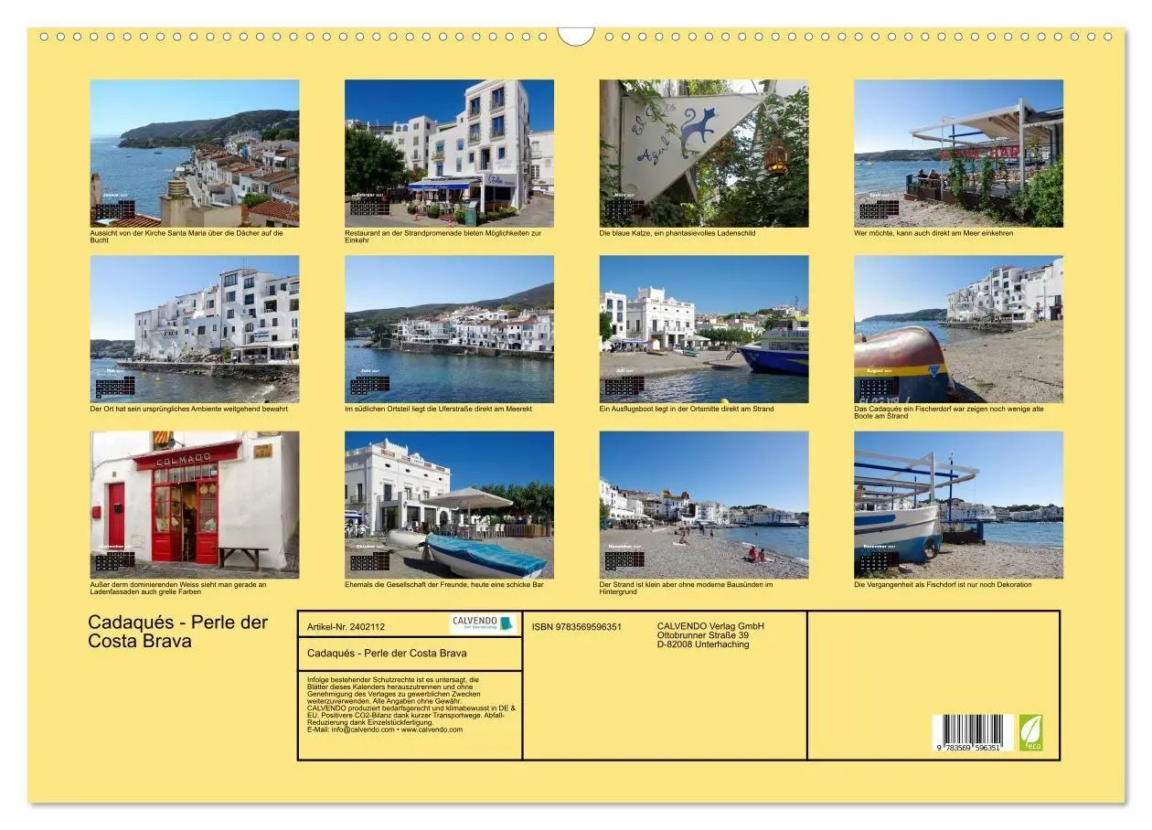 Bild: 9783569596351 | Cadaqués - Perle der Costa Brava (Wandkalender 2027 DIN A2 quer),...