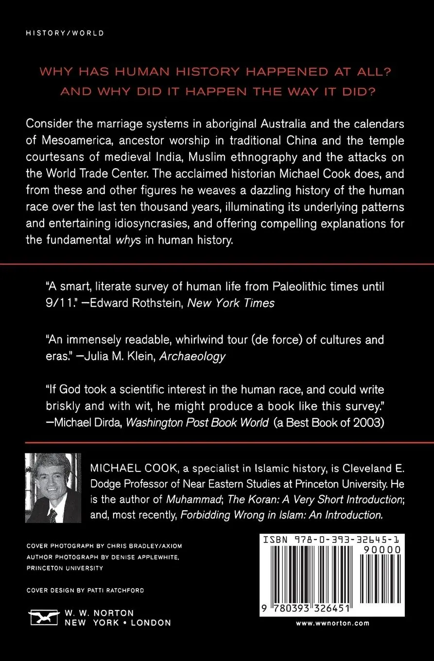Rückseite: 9780393326451 | A Brief History of the Human Race | Michael Cook (u. a.) | Taschenbuch