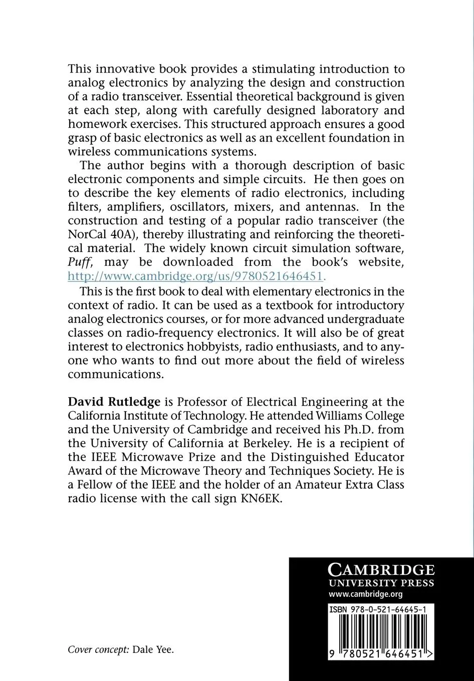 Rückseite: 9780521646451 | The Electronics of Radio | David Rutledge | Taschenbuch | Englisch