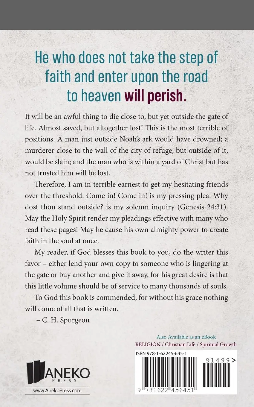Rückseite: 9781622456451 | Believe and Be Saved | Or, Around the Wicket Gate | Spurgeon | Buch