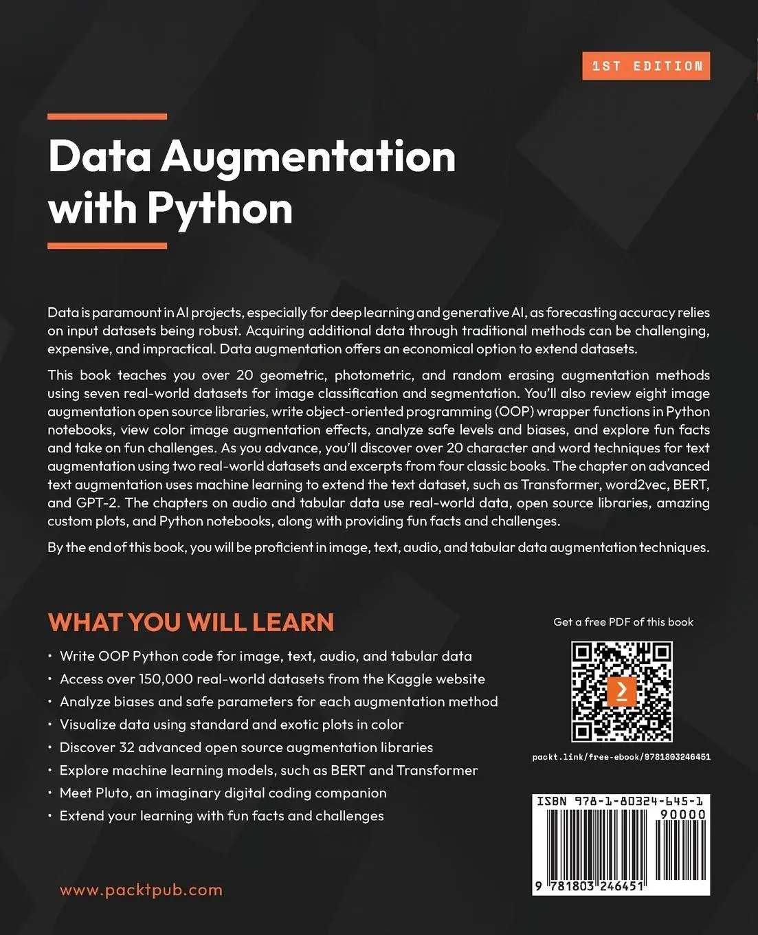 Rückseite: 9781803246451 | Data Augmentation with Python | Duc Haba | Taschenbuch | Englisch