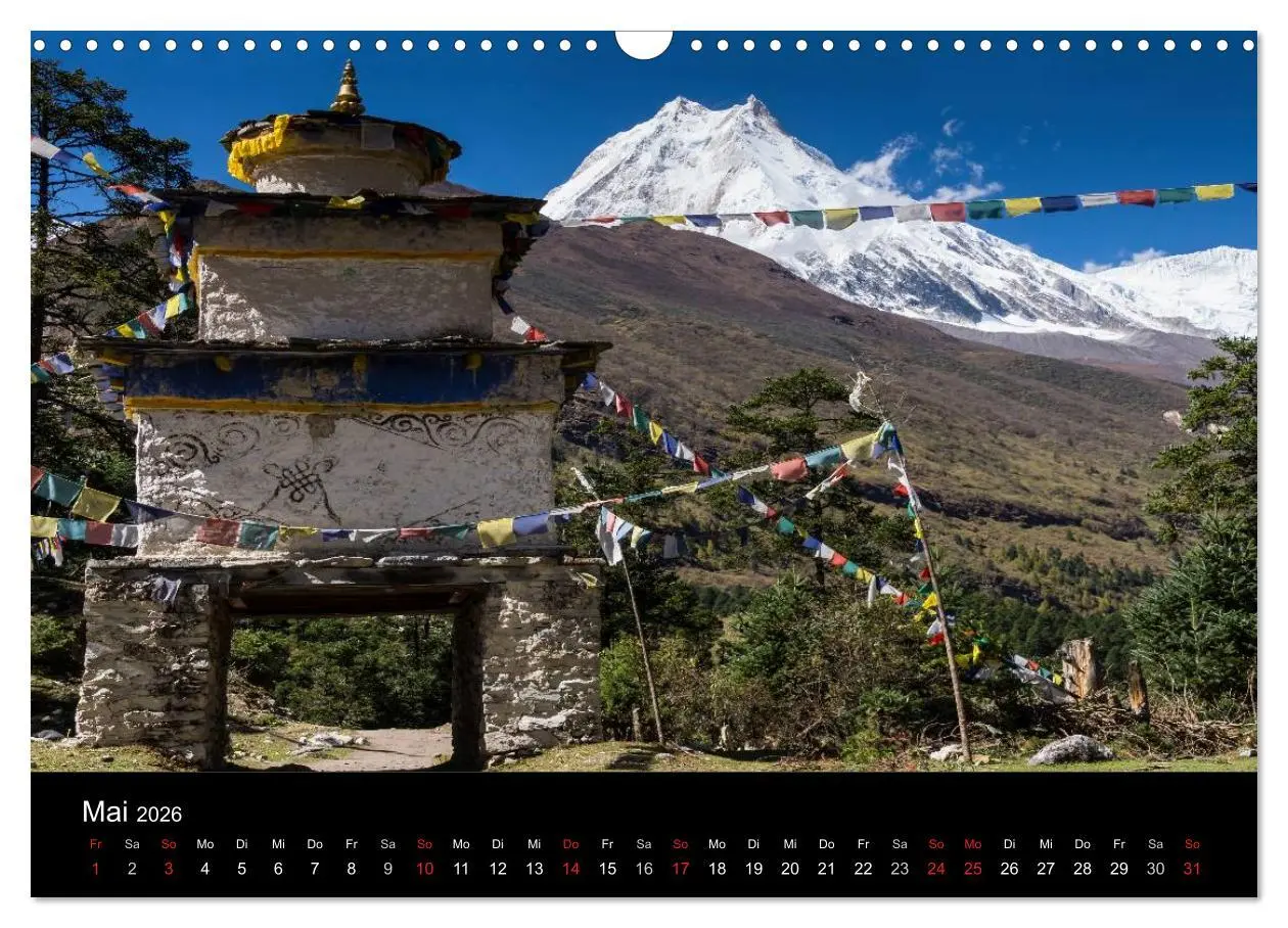 Bild: 9783516016451 | Buddhistische Chörten im Himalaya (Wandkalender 2026 DIN A3 quer),...