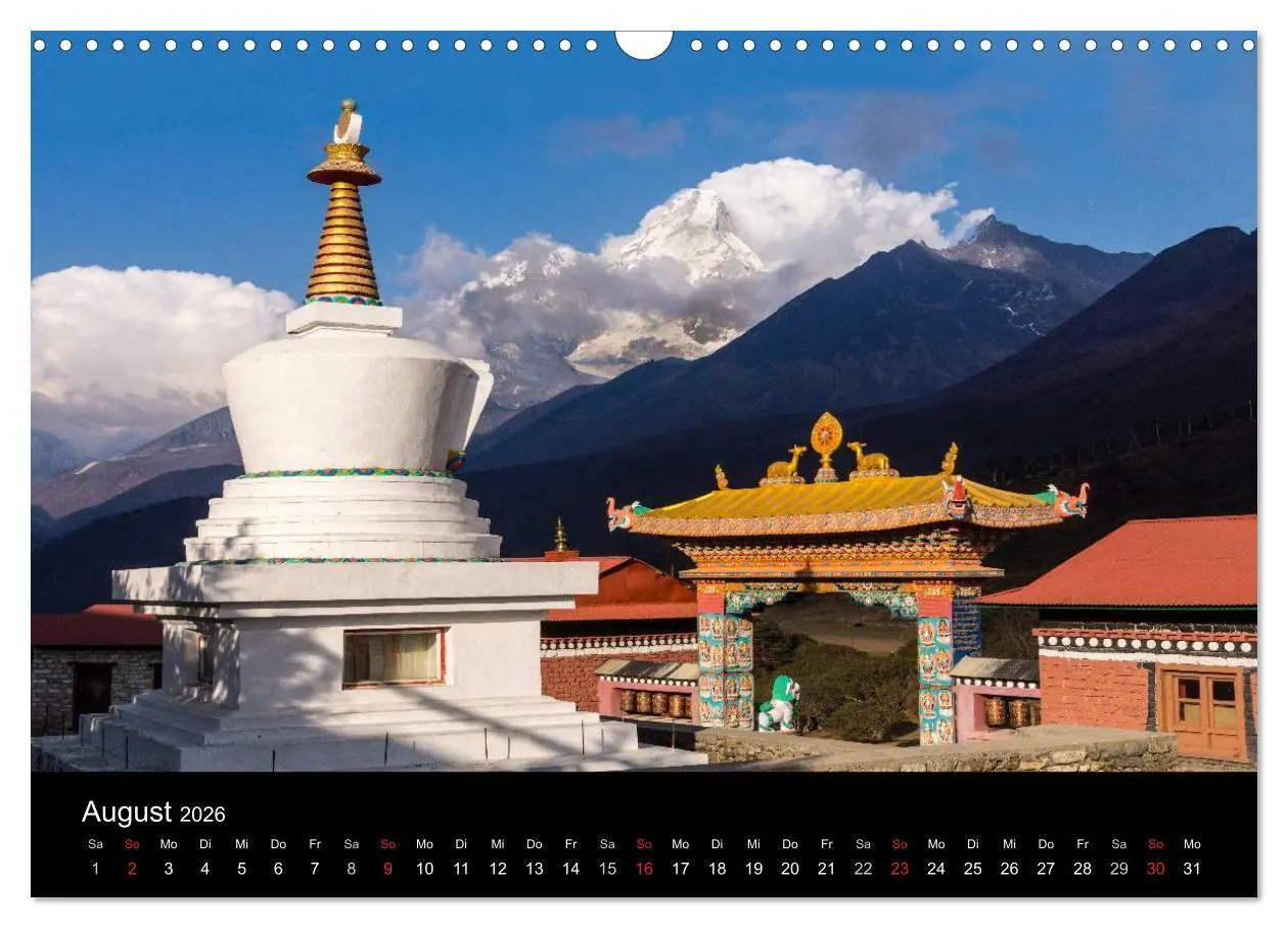 Bild: 9783516016451 | Buddhistische Chörten im Himalaya (Wandkalender 2026 DIN A3 quer),...