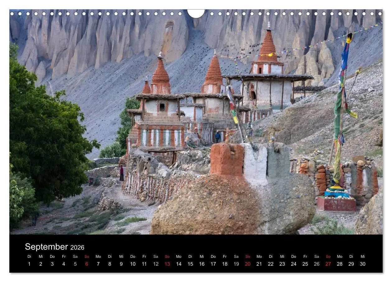 Bild: 9783516016451 | Buddhistische Chörten im Himalaya (Wandkalender 2026 DIN A3 quer),...