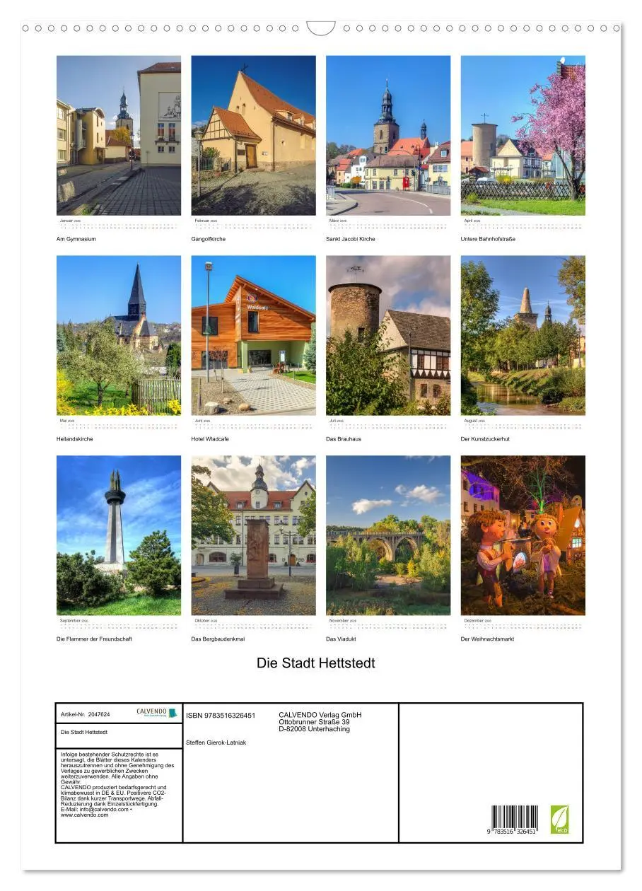 Bild: 9783516326451 | Die Stadt Hettstedt (Wandkalender 2026 DIN A2 hoch), CALVENDO...