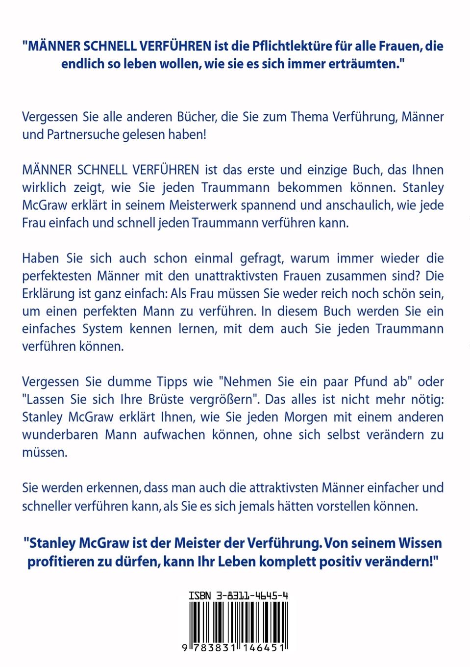 Rückseite: 9783831146451 | Männer schnell verführen | Wie Sie jeden Traummann haben können...