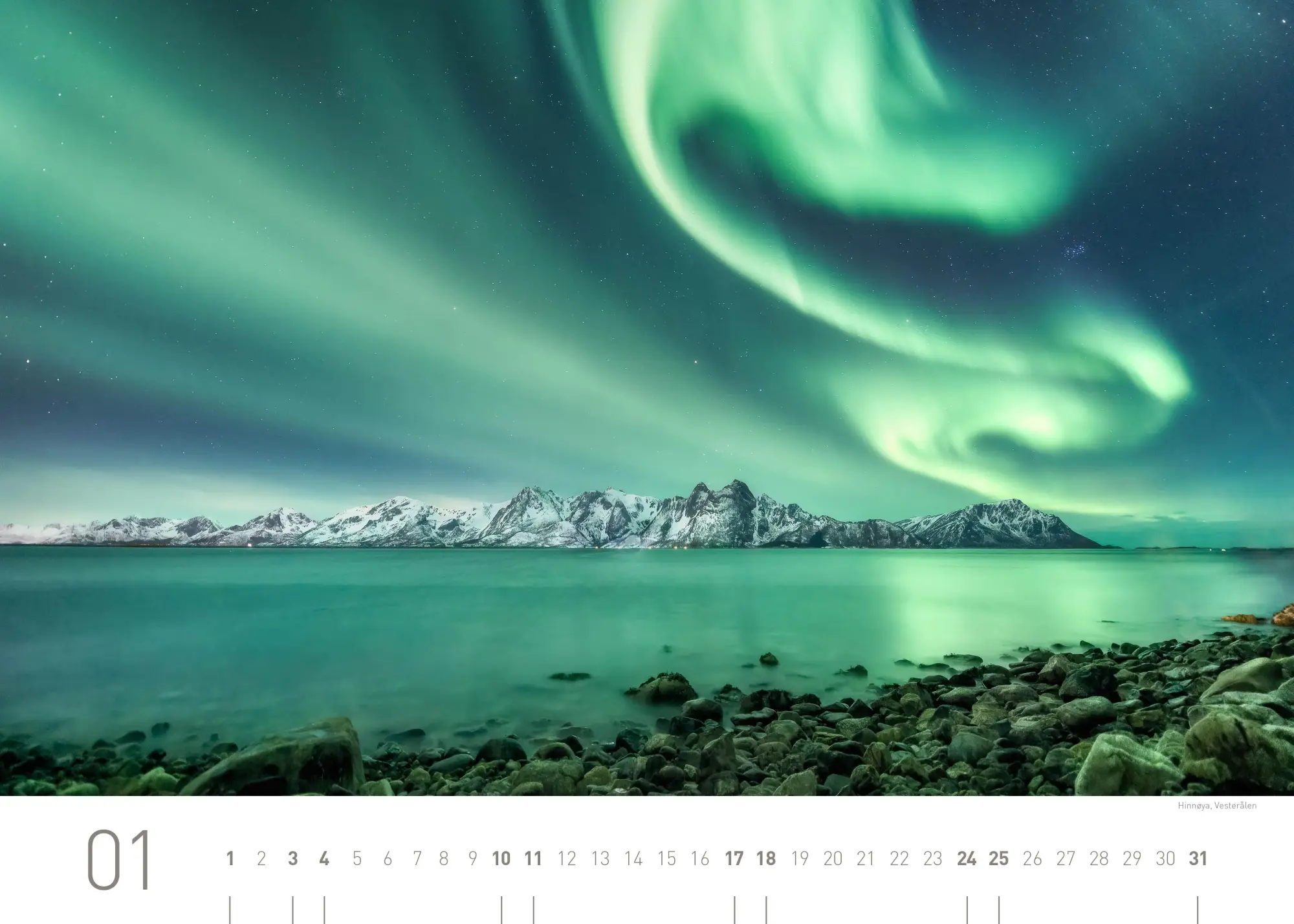 Bild: 9783968556451 | Norwegen Exklusivkalender 2026 | Limited Edition (70 x 50 cm) | 14 S.