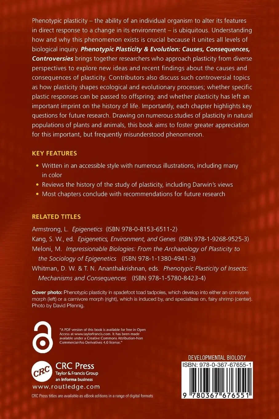 Rückseite: 9780367676551 | Phenotypic Plasticity &amp; Evolution | David W. Pfennig | Taschenbuch