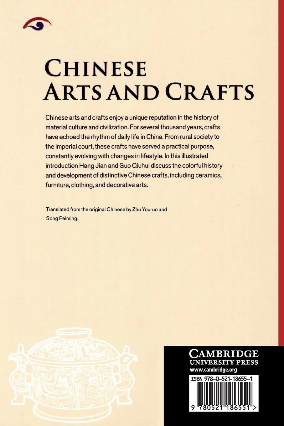 Rückseite: 9780521186551 | Chinese Arts and Crafts | Jian Hang (u. a.) | Taschenbuch | Englisch