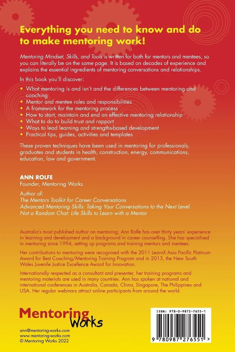 Rückseite: 9780987276551 | Mentoring Mindset, Skills, and Tools 10th Anniversary Edition | Rolfe