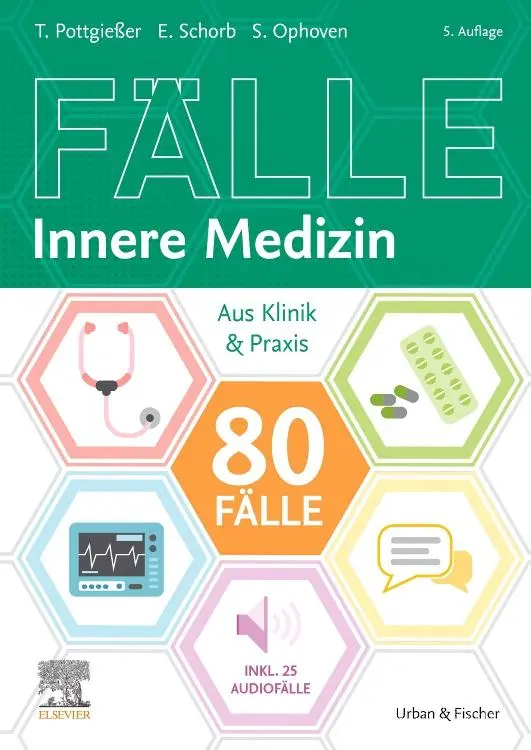 Cover: 9783437426551 | 80 Fälle Innere Medizin | Stefanie Ophoven (u. a.) | Taschenbuch | XVI