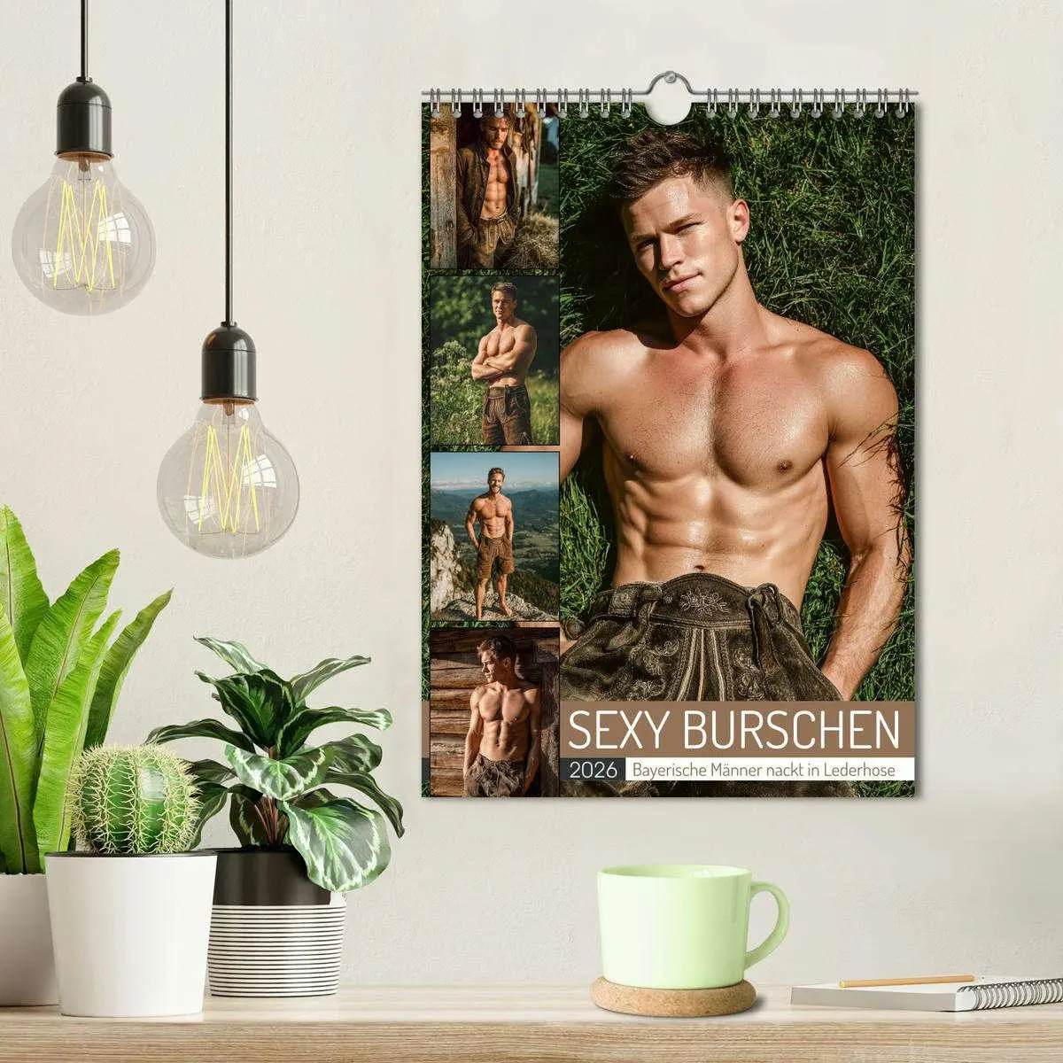 Bild: 9783516626551 | SEXY BURSCHEN - Bayerische Männer nackt in Lederhose (Wandkalender...