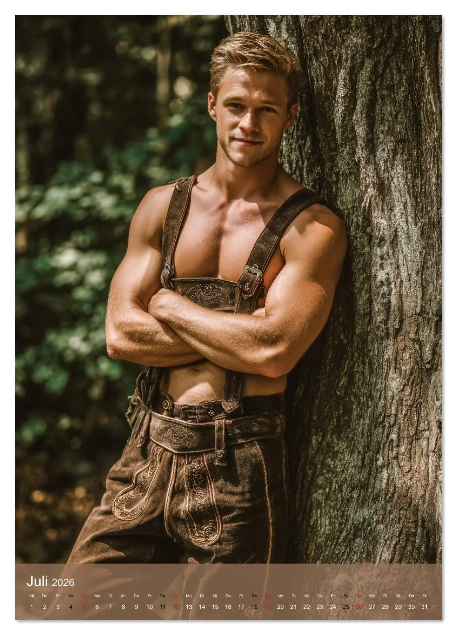 Bild: 9783516626551 | SEXY BURSCHEN - Bayerische Männer nackt in Lederhose (Wandkalender...