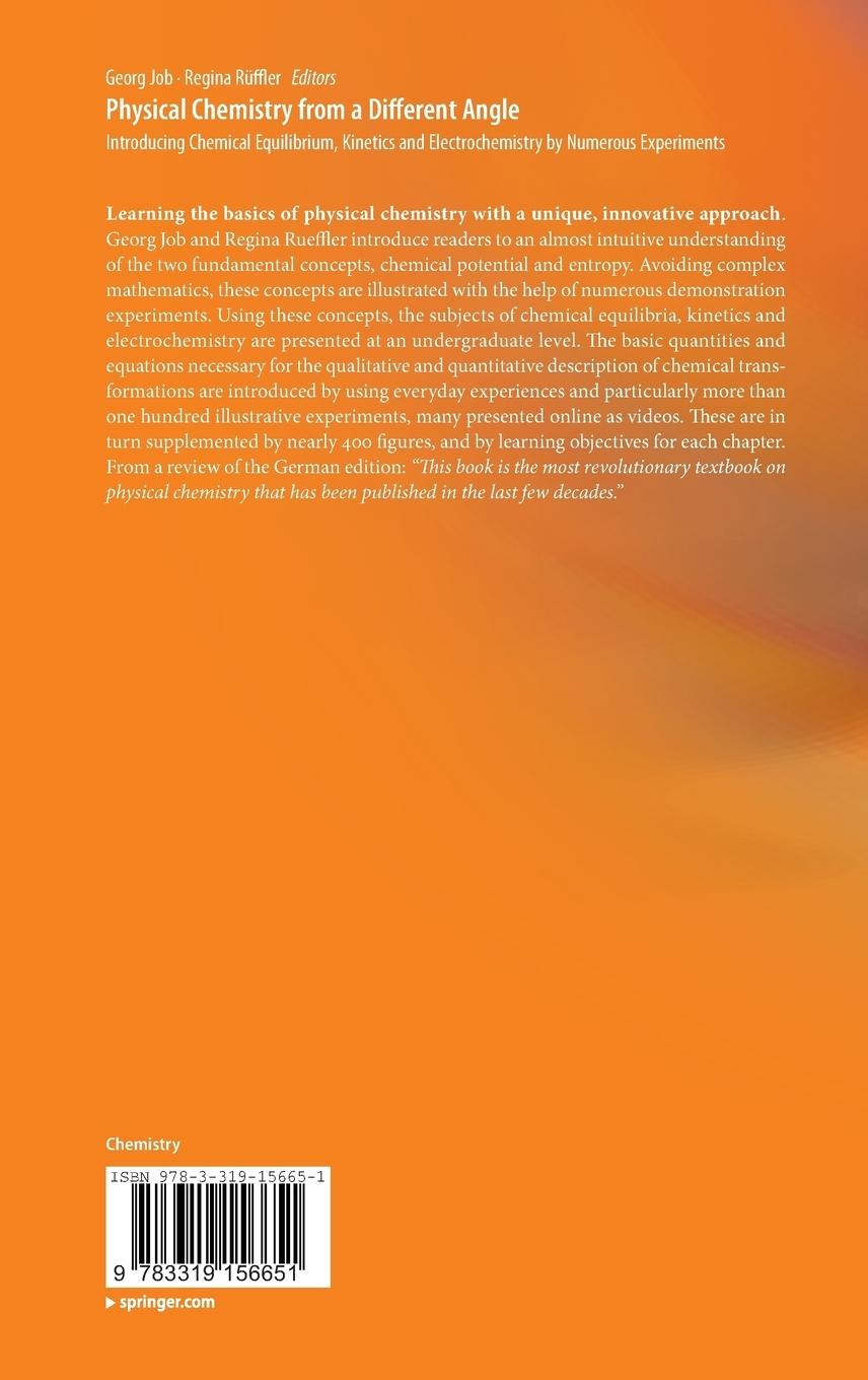 Rückseite: 9783319156651 | Physical Chemistry from a Different Angle | Regina Rüffler (u. a.)