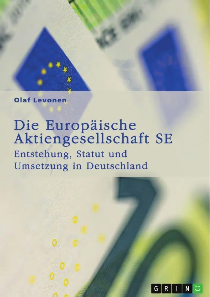 Cover: 9783389146651 | Die Europäische Aktiengesellschaft (SE). Entstehung, Statut und...