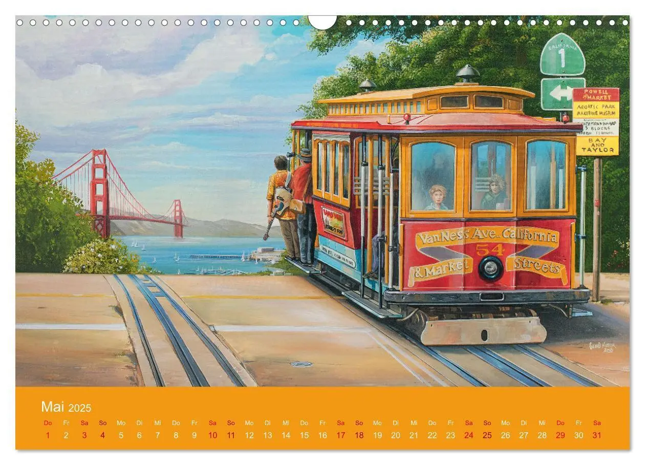 Bild: 9783435056651 | Route US 66 Momente Gemälde von Georg Huber (Wandkalender 2025 DIN...