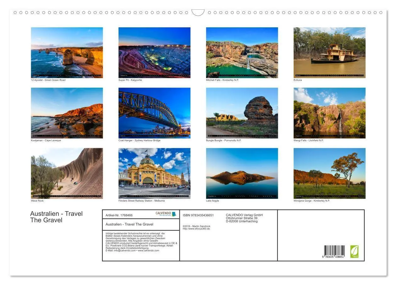 Bild: 9783435436651 | Australien - Travel The Gravel (Wandkalender 2025 DIN A2 quer),...