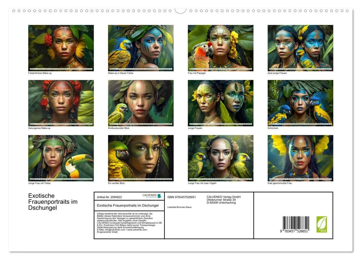 Bild: 9783457526651 | Exotische Frauenportraits im Dschungel (hochwertiger Premium...