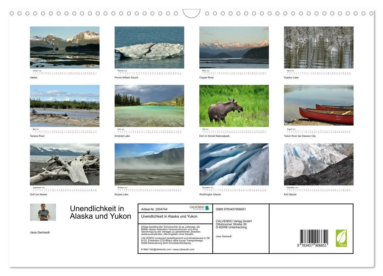 Bild: 9783457906651 | Unendlichkeit in Alaska und Yukon (Wandkalender 2026 DIN A3 quer),...