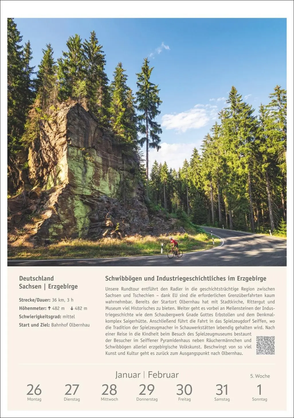 Bild: 9783840036651 | Radwanderlust Wochen-Kulturkalender 2026 - 53 Touren von Rügen bis...