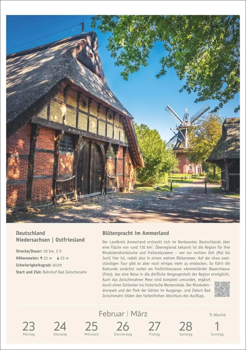 Bild: 9783840036651 | Radwanderlust Wochen-Kulturkalender 2026 - 53 Touren von Rügen bis...