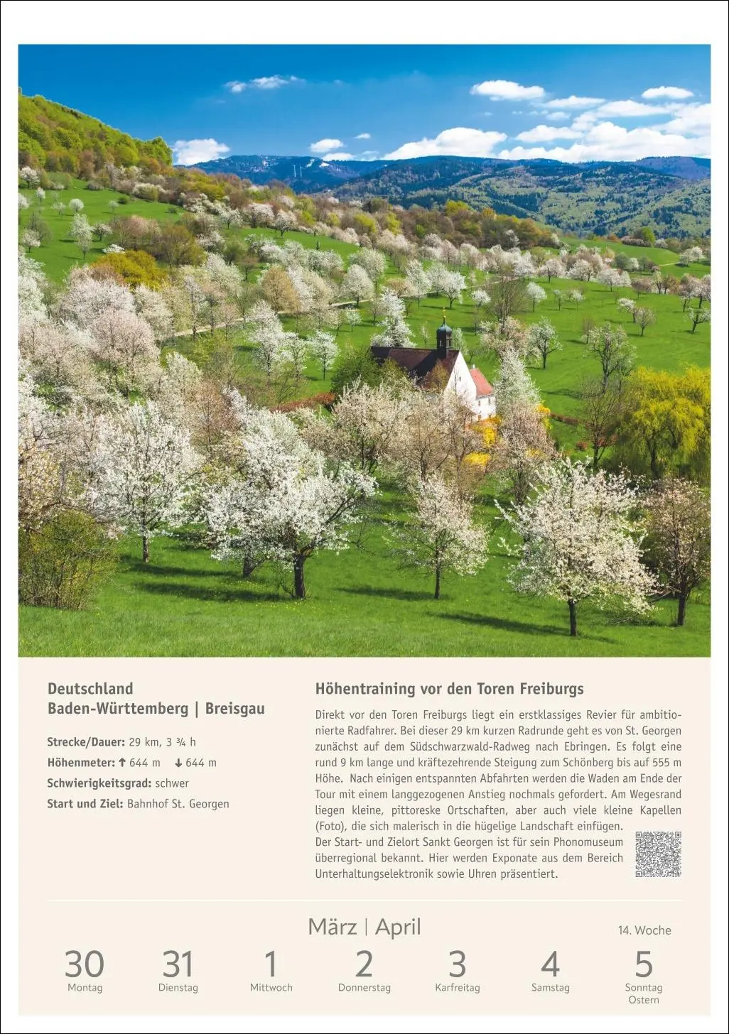 Bild: 9783840036651 | Radwanderlust Wochen-Kulturkalender 2026 - 53 Touren von Rügen bis...
