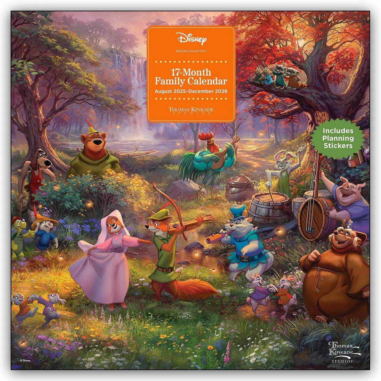 Cover: 9781524896751 | Disney Dreams by Thomas Kinkade Studios 17-Month 2025-2026 Family...