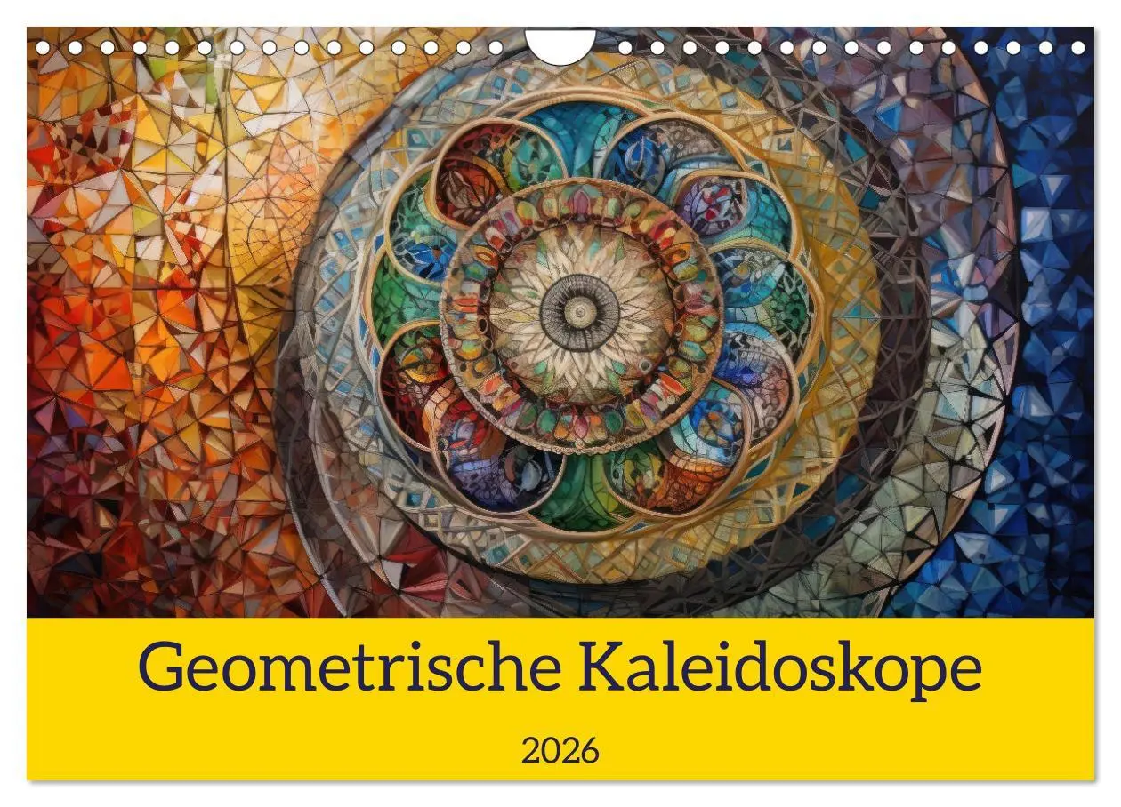 Cover: 9783457376751 | Geometrische Kaleidoskope (Wandkalender 2026 DIN A4 quer), CALVENDO...