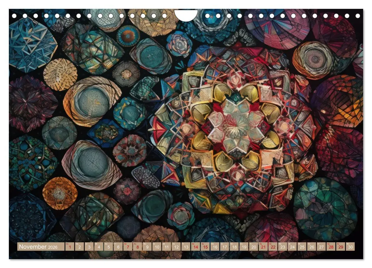 Bild: 9783457376751 | Geometrische Kaleidoskope (Wandkalender 2026 DIN A4 quer), CALVENDO...