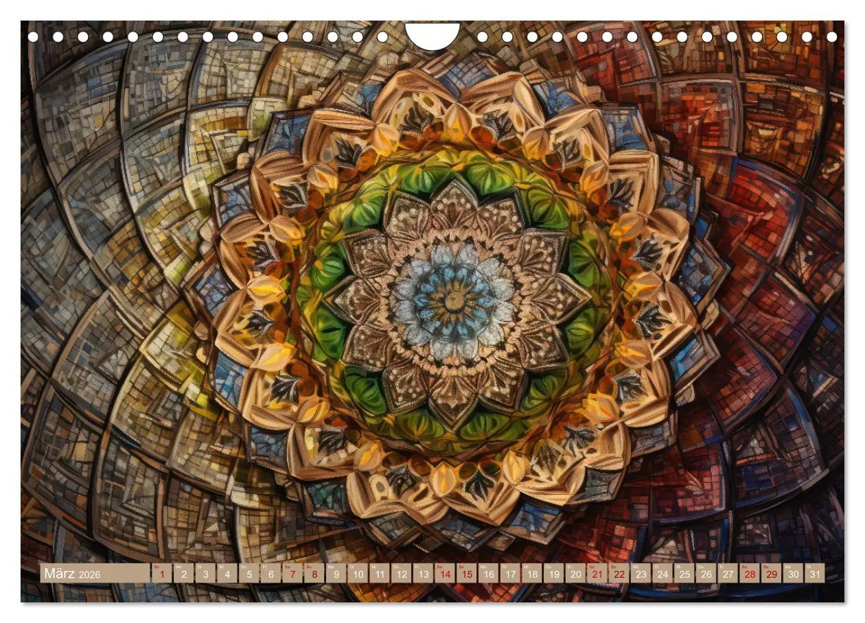 Bild: 9783457376751 | Geometrische Kaleidoskope (Wandkalender 2026 DIN A4 quer), CALVENDO...