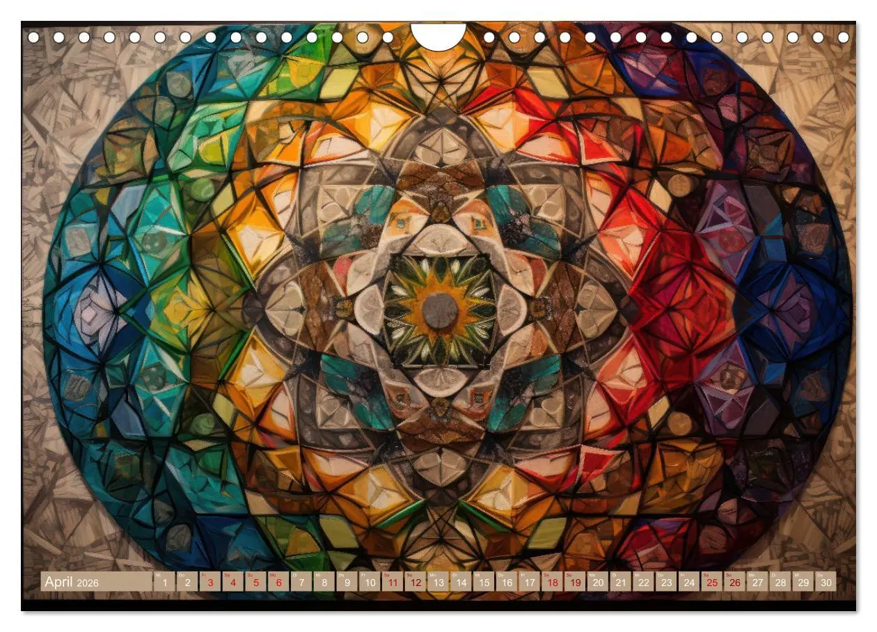 Bild: 9783457376751 | Geometrische Kaleidoskope (Wandkalender 2026 DIN A4 quer), CALVENDO...