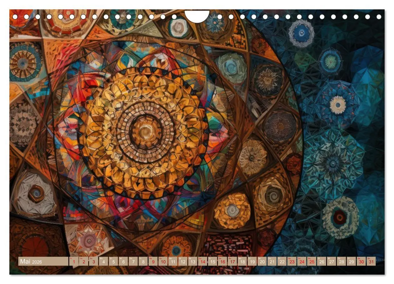 Bild: 9783457376751 | Geometrische Kaleidoskope (Wandkalender 2026 DIN A4 quer), CALVENDO...