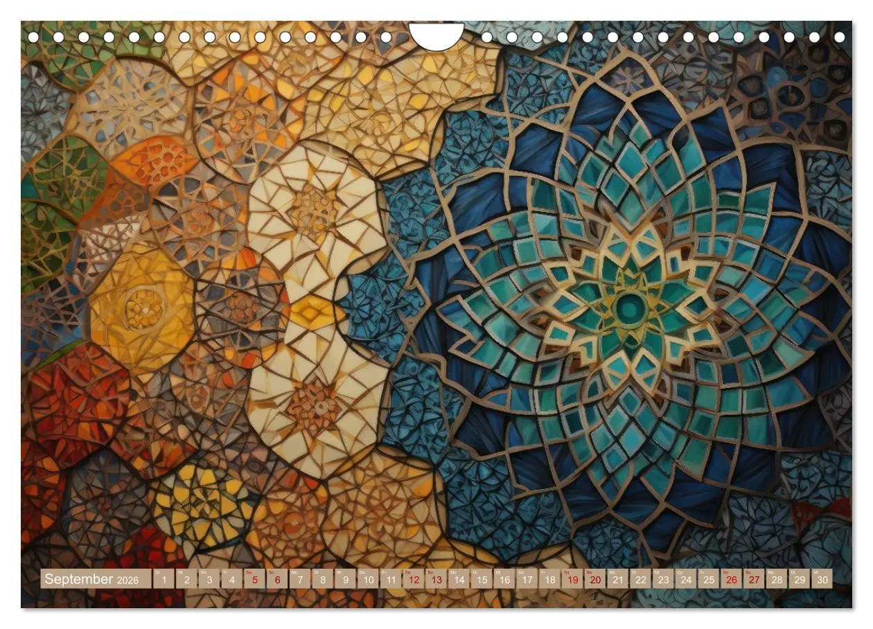 Bild: 9783457376751 | Geometrische Kaleidoskope (Wandkalender 2026 DIN A4 quer), CALVENDO...