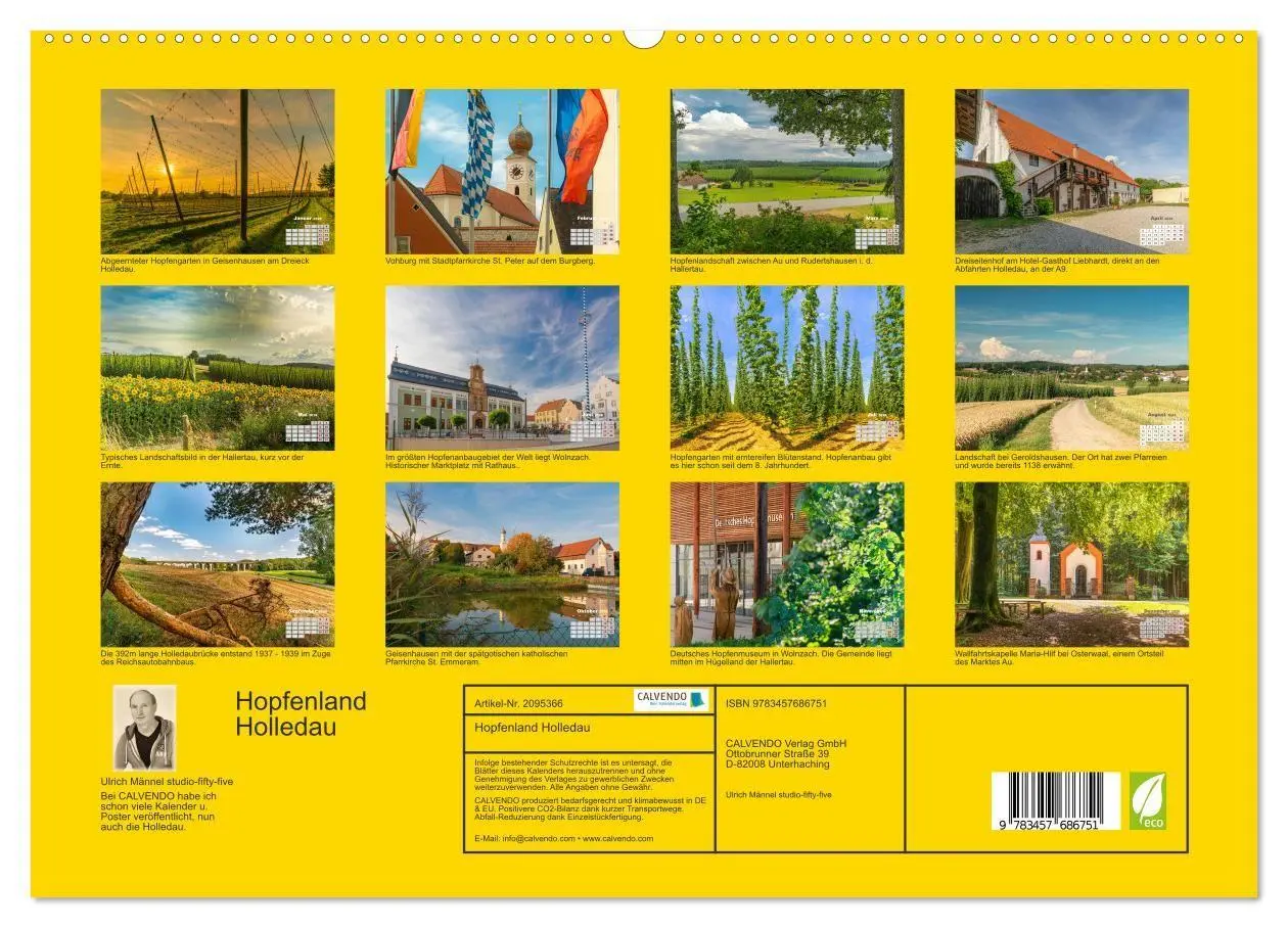 Bild: 9783457686751 | Hopfenland Holledau (hochwertiger Premium Wandkalender 2026 DIN A2...