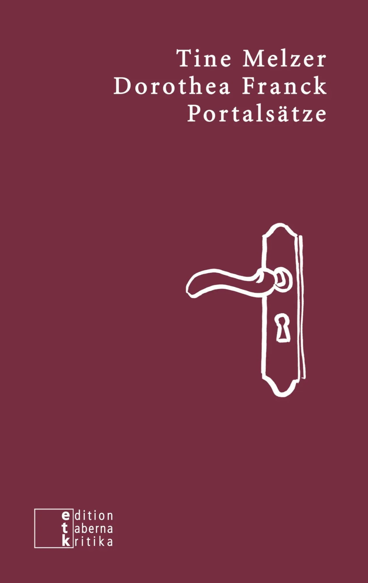 Cover: 9783905846751 | Portalsätze | Tine Melzer (u. a.) | Taschenbuch | Deutsch | 2024