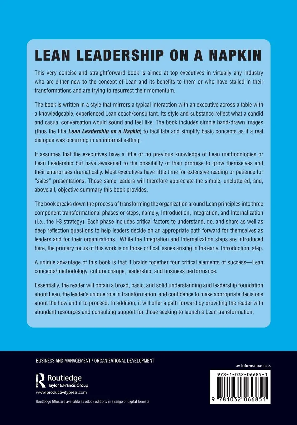 Rückseite: 9781032066851 | Lean Leadership on a Napkin | Ken Pilone | Taschenbuch | Englisch