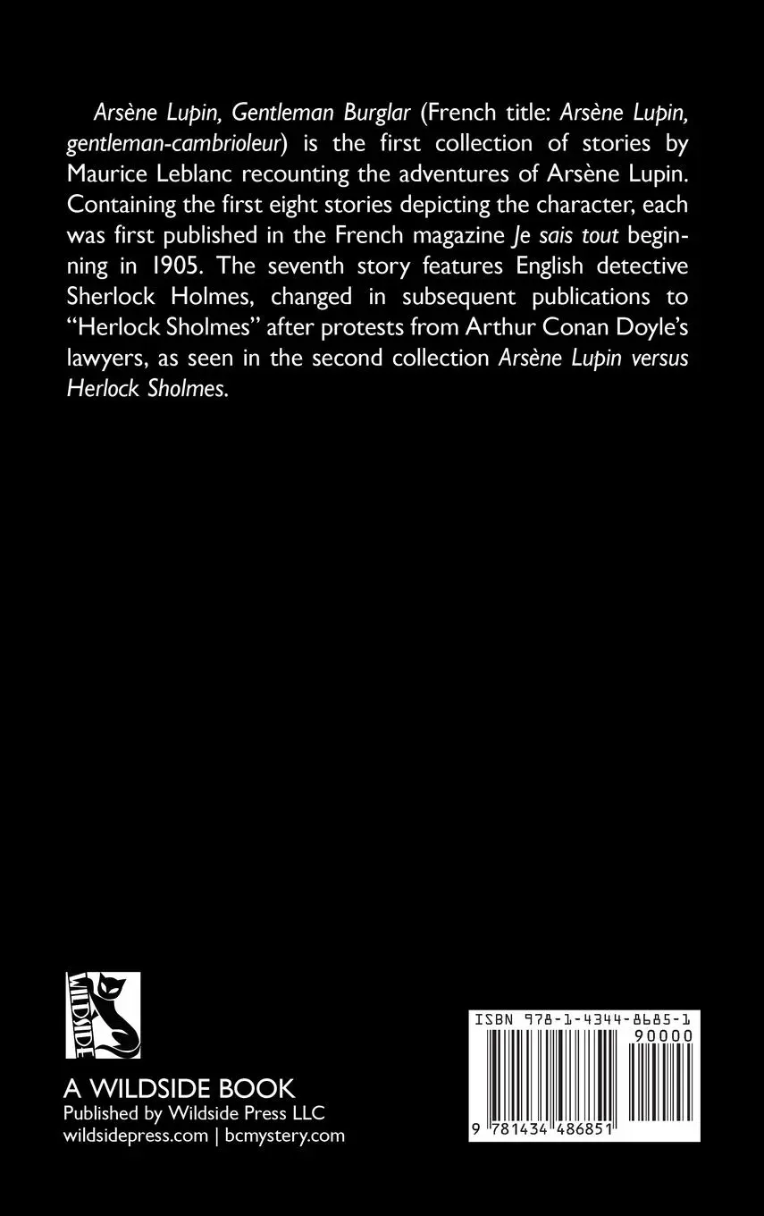 Rückseite: 9781434486851 | Arsene Lupin, Gentleman Burglar | Maurice Leblanc | Buch | Englisch