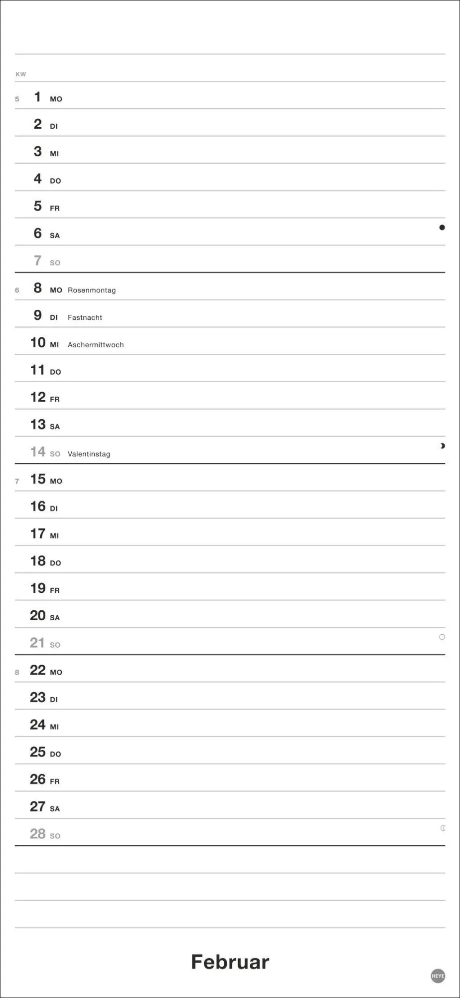 Bild: 9783756416851 | Black&amp;White Planer 2027 | Kalender | Bürokalender Heye | 14 S. | 2027