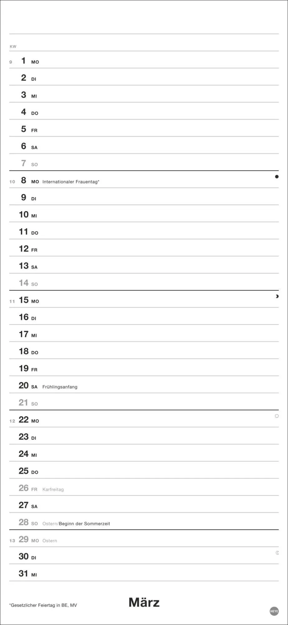 Bild: 9783756416851 | Black&amp;White Planer 2027 | Kalender | Bürokalender Heye | 14 S. | 2027