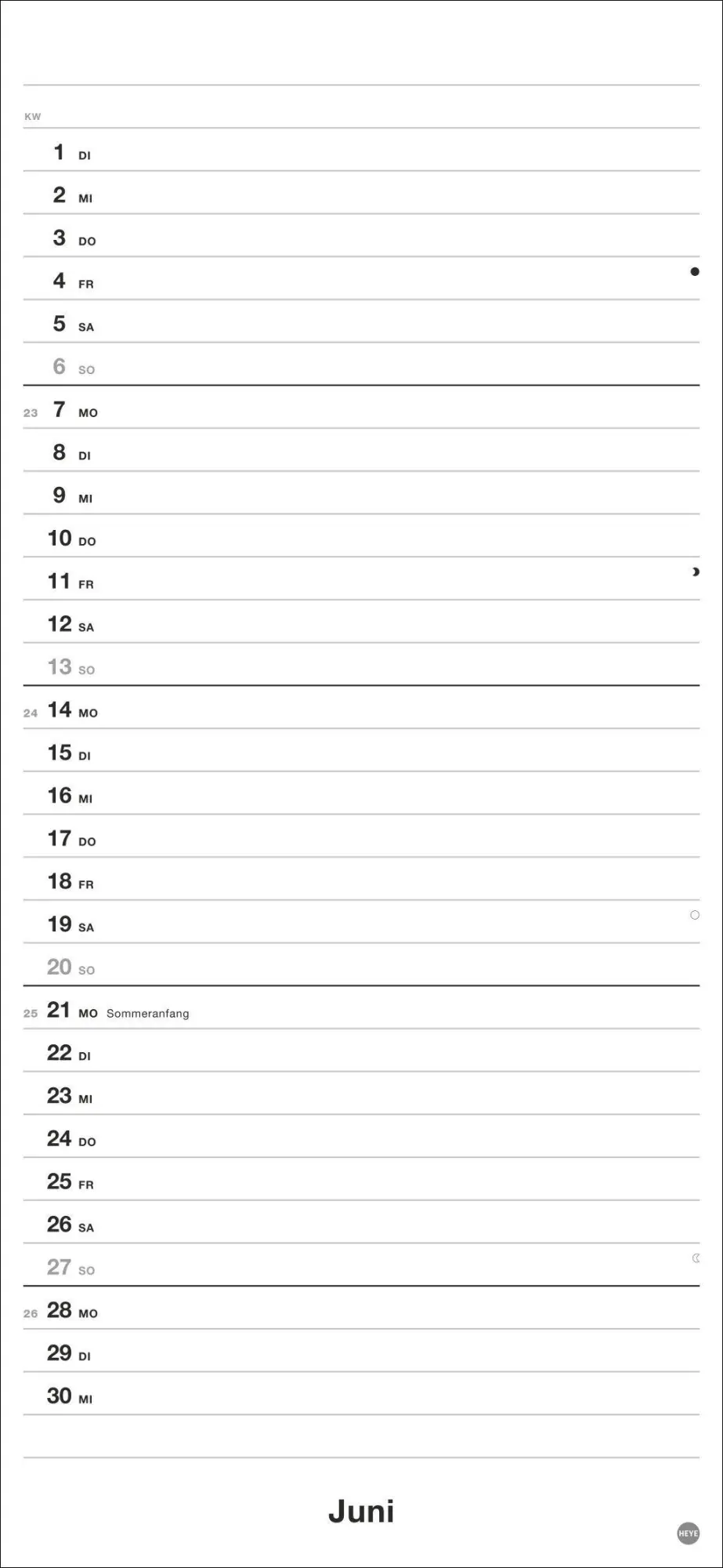 Bild: 9783756416851 | Black&amp;White Planer 2027 | Kalender | Bürokalender Heye | 14 S. | 2027