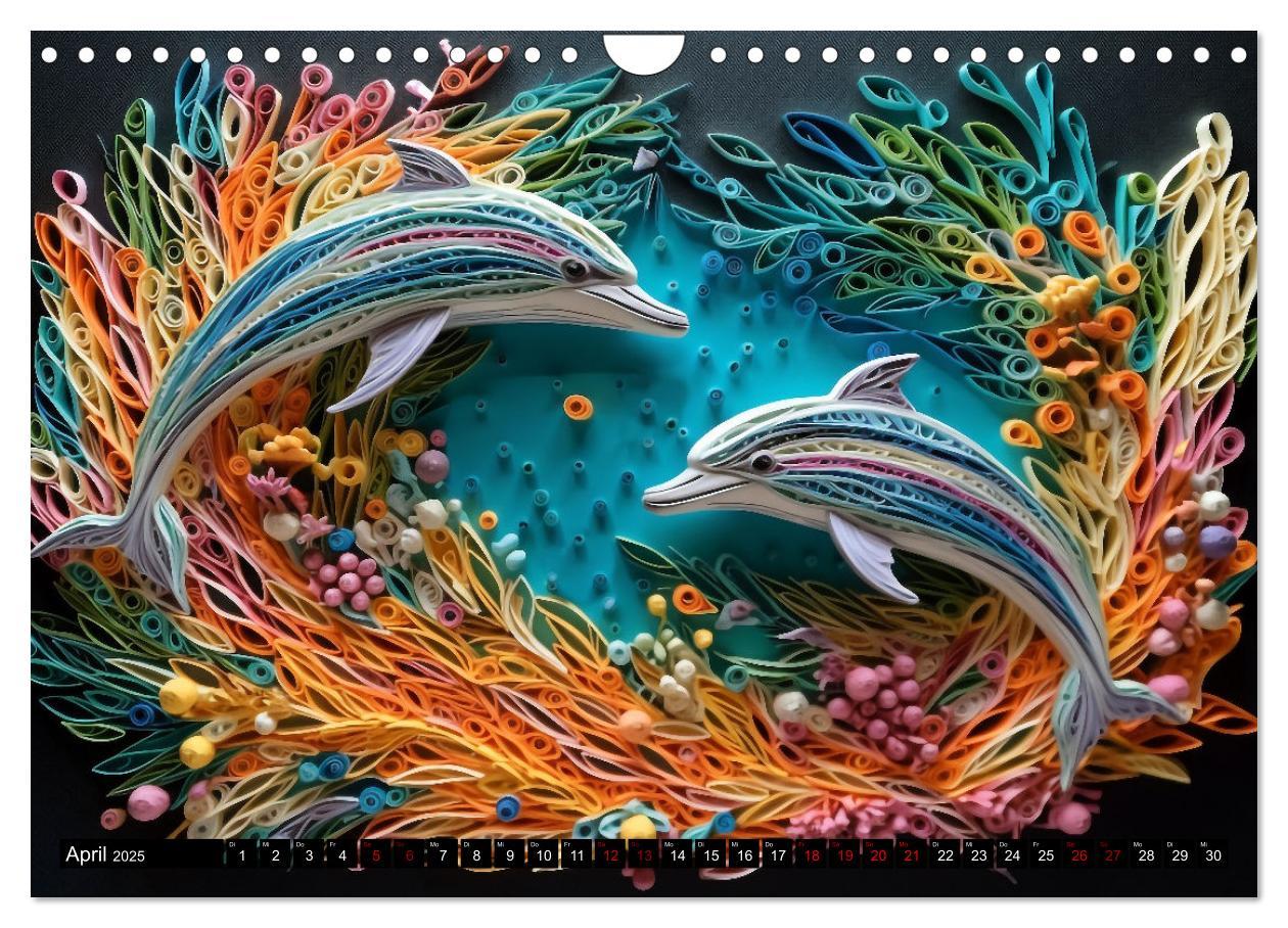 Bild: 9783383866951 | Quilling Inspirationen (Wandkalender 2025 DIN A4 quer), CALVENDO...